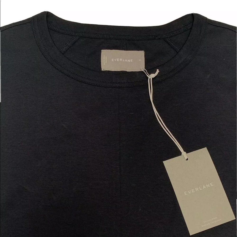 Everlane The Luxe Cotton Side-Slit Tee Dress - Picture 3 of 4